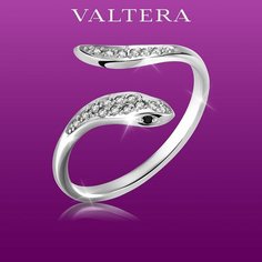 Кольцо VALTERA, серебро, 925 проба, фианит, размер 16, серебристый