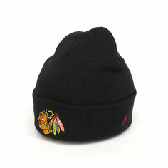 Шапка Atributika & Club Chicago Blackhawks, размер 52-54, черный
