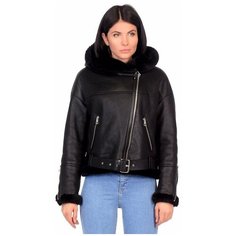 Куртка Estee exclusive Fur&Leather, размер 50, черный