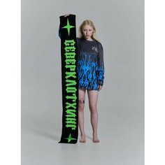 Шарф SEVERCLOTHING,165, черный/желтый