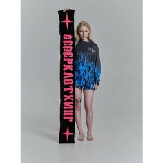 Шарф SEVERCLOTHING,165, черный/розовый