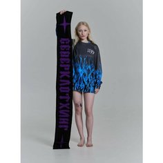 Шарф SEVERCLOTHING,165, черный/фиолетовый