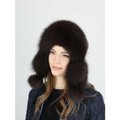Шапка ушанка Меховой век, размер 56/58, шоколад