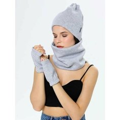 Митенки HIGH TEMP, размер ONE SIZE, серый меланж