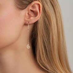 Серьги Ювелир Карат, золото, 585 проба, , золотистый