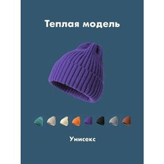 Шапка , размер 54-60 см, фиолетовый Нет бренда