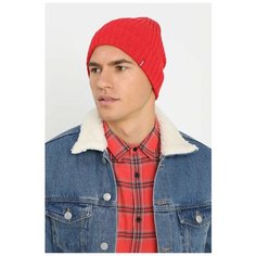 Шапка бини Levis RIBBED BEANIE, размер OneSize, красный Levis®