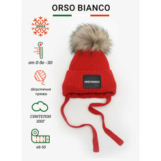 Шапка Orso Bianco, размер 48, крaсный