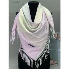 Платок Cashmere, серый, розовый, белый