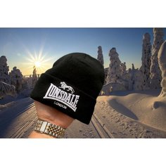 Шапка LONSDALE Спорт, размер 56-60, черный оникс