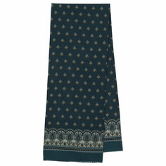 Шарф Павловопосадская платочная мануфактура,140х27 см, синий