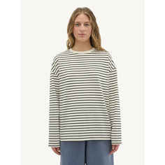 Лонгслив MUTED, размер 4XL/5XL, , бежевый/черный