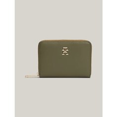 Кошелек TOMMY HILFIGER, фактура гладкая, Utility Olive