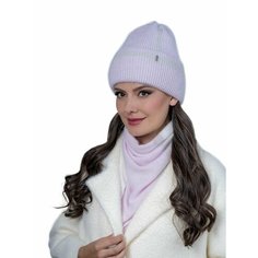 Шапка бини Landre, размер 56-59 см, серый, розовый