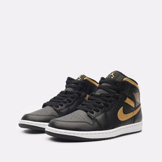 Кроссовки Jordan Air Jordan 1 Mid, размер 9 US 42.5 EUR 27 CM, черный