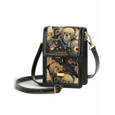 Сумка кросс-боди BeiBaoBao, фактура рельефная, матовая, черный (black)