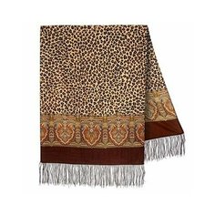 Шарф Павловопосадская платочная мануфактура,150х60 см, one size, бордовый/бежевый