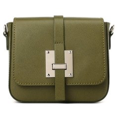 Сумка кросс-боди divas bag, фактура зернистая, зеленый