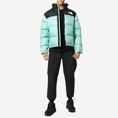 Пуховик The North Face, размер S (46-48), бирюзовый