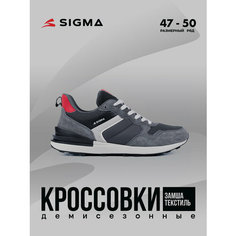 Кроссовки SIGMA, полнота 6 (RU)/ на среднюю стопу, размер 48, серый/белый