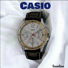 Наручные часы CASIO, коричневый, серебряный