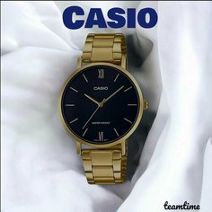 Наручные часы CASIO, черный, золотой
