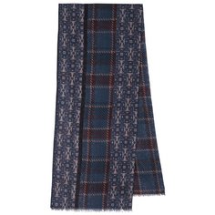 Шарф Павловопосадская платочная мануфактура,190х40 см, one size, синий
