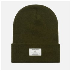 Шапка бини ALPHA INDUSTRIES, размер UNI, оливковый