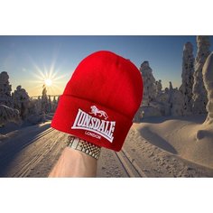 Шапка LONSDALE Спорт, размер 56-60, красный