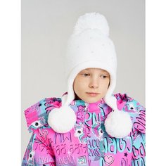 Шапка playToday, размер 54, белый