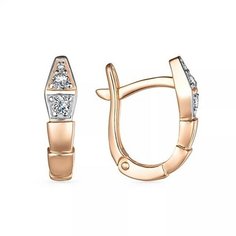 Серьги The Jeweller, красное золото, 585 проба, фианит, , золотистый
