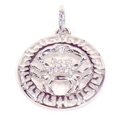 Подвеска The Jeweller, серебро, 925 проба, родирование, фианит, серебристый