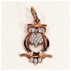 Подвеска The Jeweller, красное золото, 585 проба, фианит, золотистый