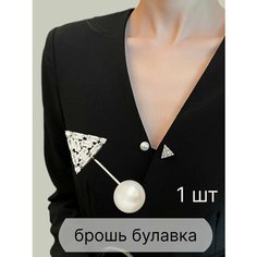 Брошь, кристалл, 1 шт., бесцветный Maks Aleks Shop