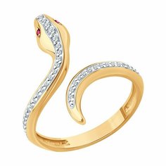 Кольцо Diamant, красное золото, 585 проба, размер 17