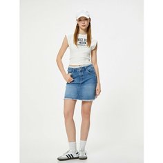 Юбка KOTON, размер 38, синий