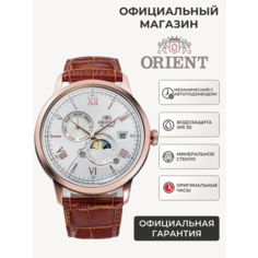Наручные часы ORIENT, коричневый/белый/золотистый