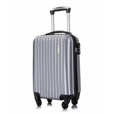 Чемодан Lcase Krabi, 30 л, размер S, серебристый