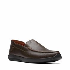 Слипоны Clarks, размер 47 EU, коньячный