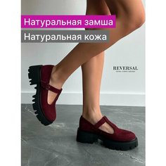 Туфли Мэри Джейн Reversal, размер 37, бордовый/черный