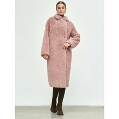 Шуба чебурашка silverfox, размер 48, пыльная роза