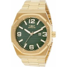 Наручные часы INVICTA, зеленый, золотой