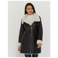 Дубленка Estee exclusive Fur&Leather, размер 42, черный