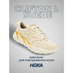 Кроссовки HOKA Clifton L Suede, полнота D, размер US6D/UK5.5/EU38 2/3/JPN24, желтый
