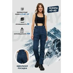 Брюки WINDAY Горные лыжи и Сноуборд, размер 5XL, темно-синий