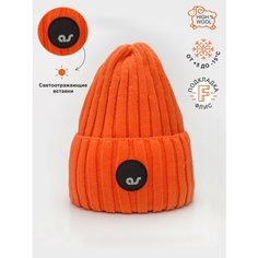 Шапка бини ARTEL, размер 54, оранжевый/неон Артель