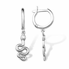 Серьги Яхонт, серебро, 925 проба, фианит, , бесцветный