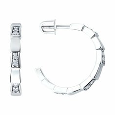 Серьги Яхонт, серебро, 925 проба, фианит, , бесцветный