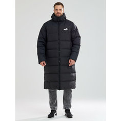 Пуховик PUMA Long Down Coat, размер XL, чёрный