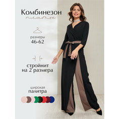 Комбинезон TwinTrend, размер 48, черный/коричневый
